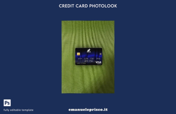 modello frontale photolook con carta di firma Visa Slovacchia Tatra Bank in stil